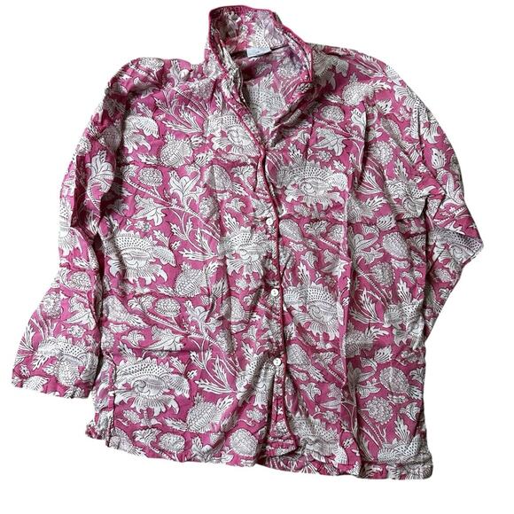 PAX PHILOMENA LAURA FLORAL PAJAMAS Pink White Pajama Set Size small - Picture 6 of 15